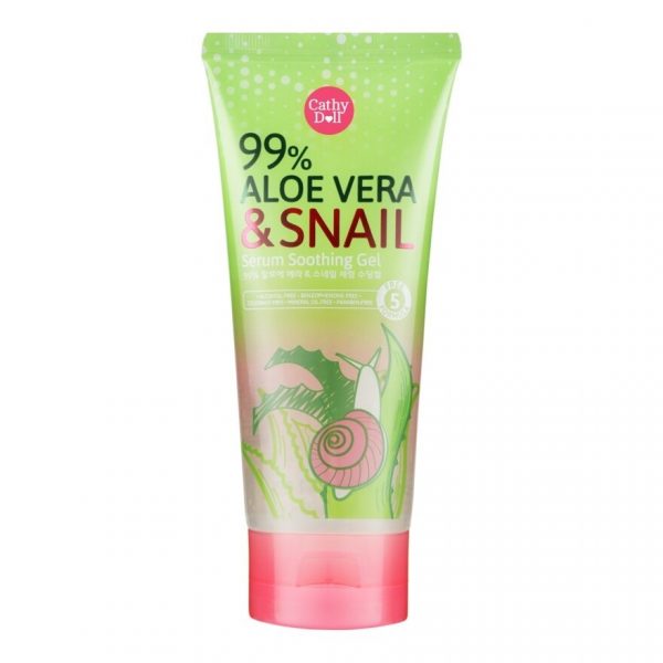 Cathy Doll 99 Успокаивающий гель-сыворотка с муцином улитки алоэ вера 175 г. - Cathy Doll 99 Aloe Vera  Snail Serum Soothing Gel 175 G.