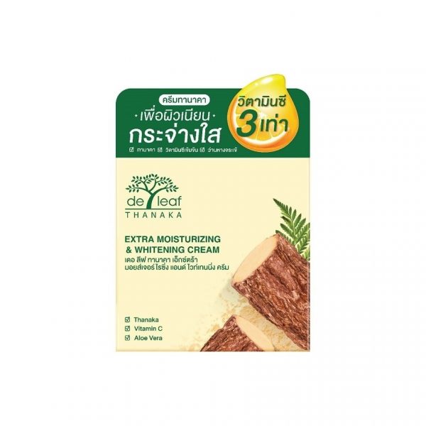 Увлажняющий отбеливающий крем De Leaf Thanaka Extra 40 мл. - De Leaf Thanaka Extra Moisturizing  Whitening Cream 40 Ml.