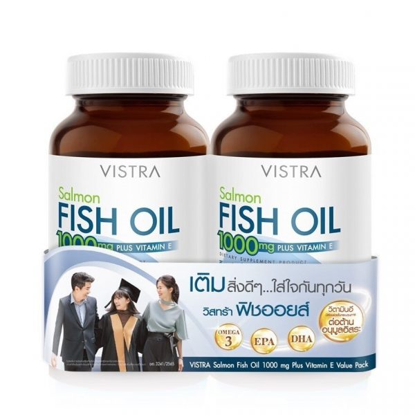 «Вистра Салмон Рыбий Жир Омега-3 1000 мг (150 капсул)» - Vistra Salmon Fish Oil 1000mg (75Capsule+75Capsule)
