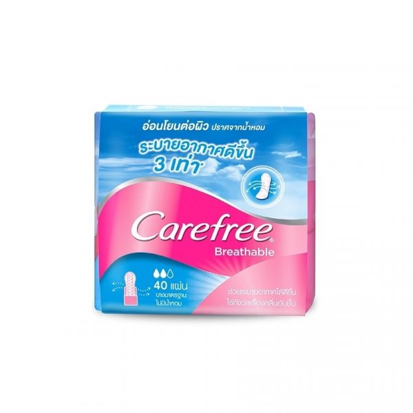 Беззаботный, дышащий, без запаха, аромат 40-х годов. - Carefree Breathable Unscented 40'S แผ่นอนามัย