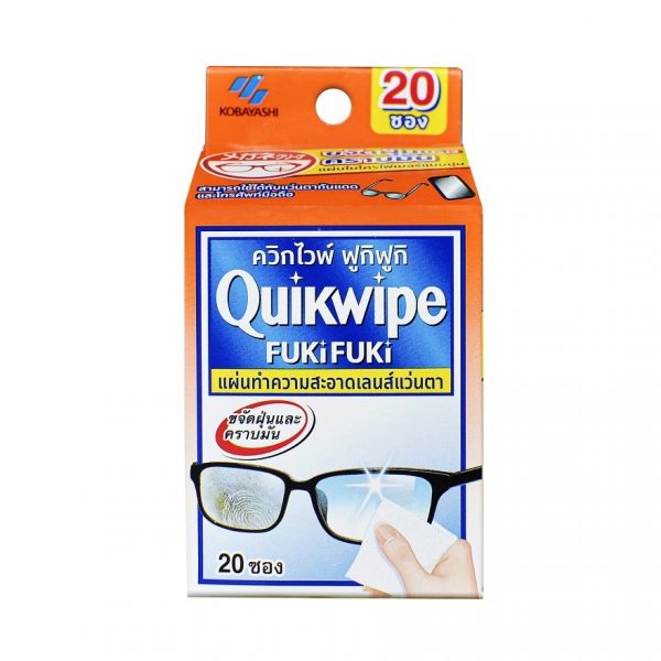 Очиститель для линз Quikwipe Fukifuki 20 шт. - Quikwipe fukifuki Spectacle Lens Cleaner 20pcs