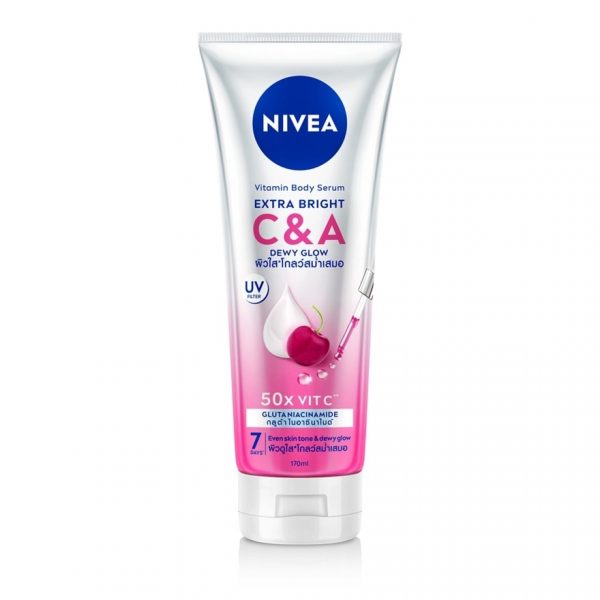 Nivea Витаминная сыворотка для тела Extra Bright CA 170 мл. ผิวดูใส и สมมำ - Nivea Vitamin Body Serum Extra Bright CA 170 Ml. ผิวดูใส โกลว์ สม่ำเสมอ
