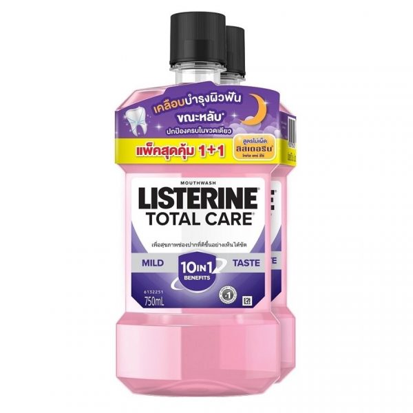 Ополаскиватель для полости рта Listerine Total Care Zero Alcohol, 750 мл, двойная упаковка - Listerine Mouthwash Total Care Zero Alcohol 750 Ml. Twin Pack