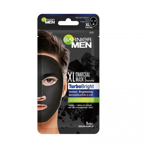 Garnier Men Xl Угольная маска 15 минут Turbobright 1 шт. - Garnier Men Xl Charcoal Mask 15 Minutes Turbobright 1'S