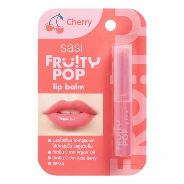 Sasi Fruity Pop Бальзам для губ 1,5г Вишня - Sasi Fruity Pop Lip Balm 1.5g Cherry
