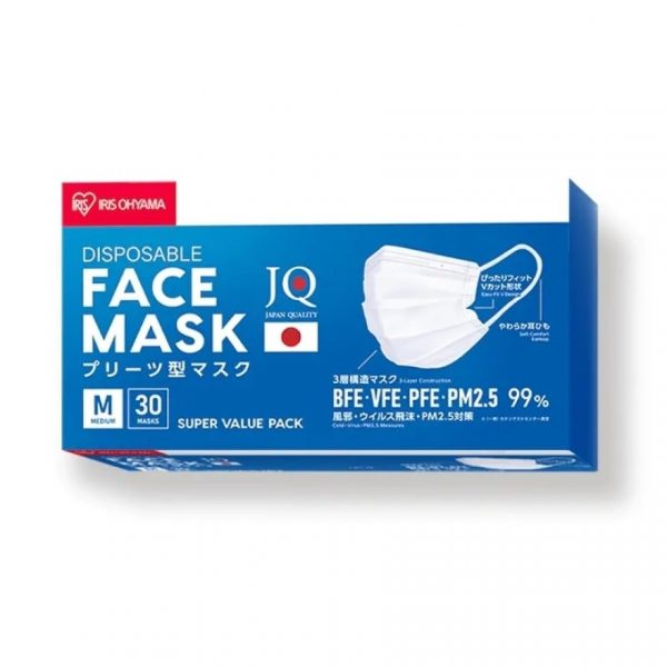 Маска для лица IRIS OHYAMA, размер M, 30 шт. в упаковке - IRIS OHYAMA Face Mask Size M 30 Pcs/Box