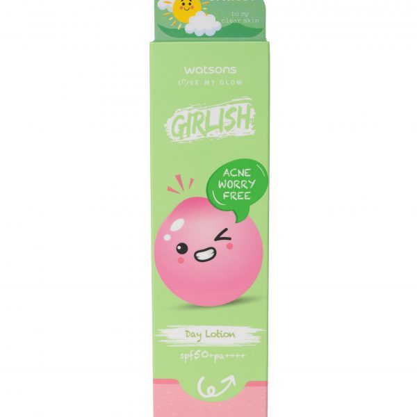 Дневной лосьон Watsons Girlish Acne Worry Free SPF50+ PA++++ 30 мл. - Watsons Girlish Acne Worry Free Day Lotion SPF50+ PA++++  30ml.