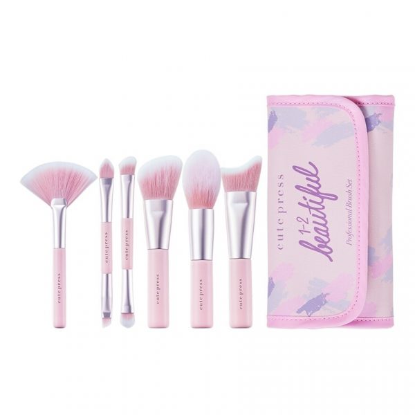 «Кьют Пресс: Набор профессиональных кистей 1–2 Красивых 6 штук» - Cute Press 1-2 Beautiful Professional Brush Set 6pcs.