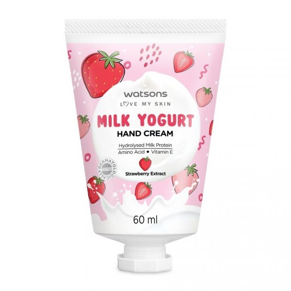 Крем для рук Watsons Milk Yogurt с экстрактом клубники 60 мл. - Watsons Milk Yogurt Hand Cream Strawberry Extract 60ml.