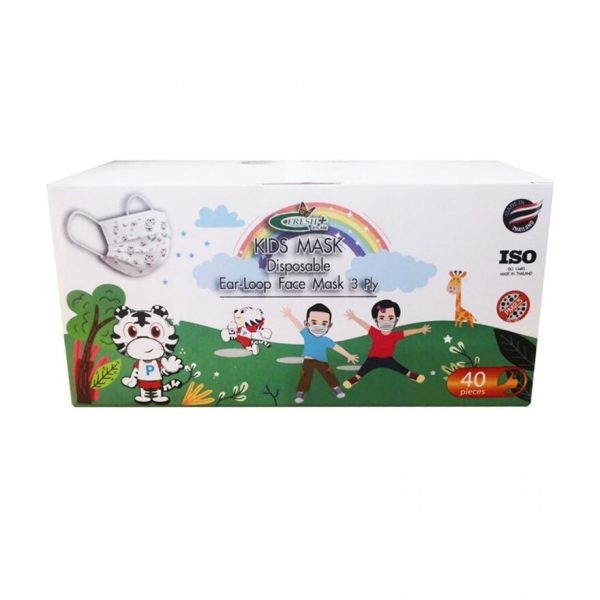 Маска для детей Фреш Плюс Кидс Маск Виф Пейн 40 шт./упаковка (Тигр) - Fresh Plus Kids Mask With Paint 40 Pcs/Box (Tiger)