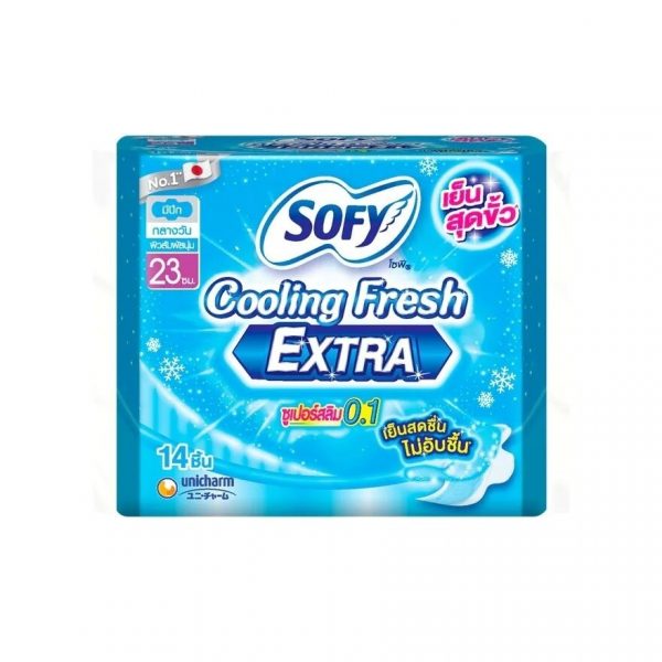 Sofy Cooling Fresh Extra Day Super Slim 0.1 Крылышко 23 см. 14 шт. - Sofy Cooling Fresh Extra Day Super Slim 0.1 Wing 23 cm. 14 Pcs.