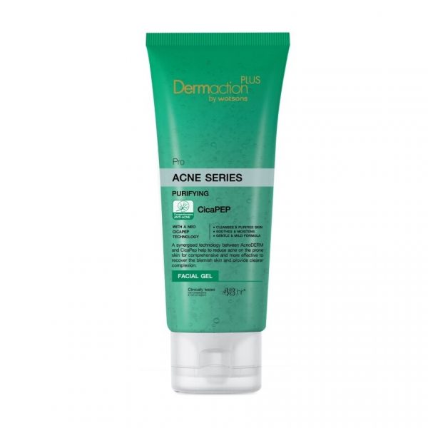 Dermaction Plus от Watsons Pro Acne Series Очищающий гель для лица 100 мл - Dermaction Plus by Watsons Pro Acne Series Puriying Facial Gel 100ml