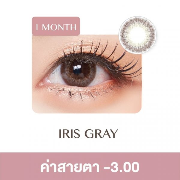 Pegavision Monthly Kaori Iris Gray -3.00 (2 линзы в упаковке) - Pegavision Monthly Kaori Iris Gray -3.00 (2 Lens/box)