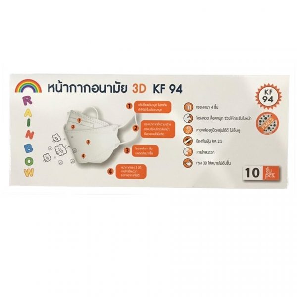 Маска медицинская трехслойная One Care KF94 Blue, 10 штук - One Care KF94 3D Mask 10 Pcs (Blue)
