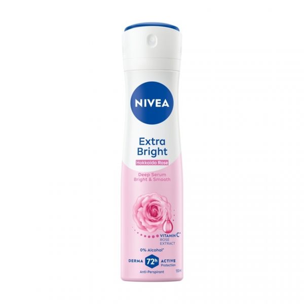 Nivea Spray Extra Bright Hokkaido Rose Deep Serum 150 мл. Новости - Nivea Spray Extra Bright Hokkaido Rose Deep Serum 150 Ml. สเปรย์ระงับกลิ่นกาย
