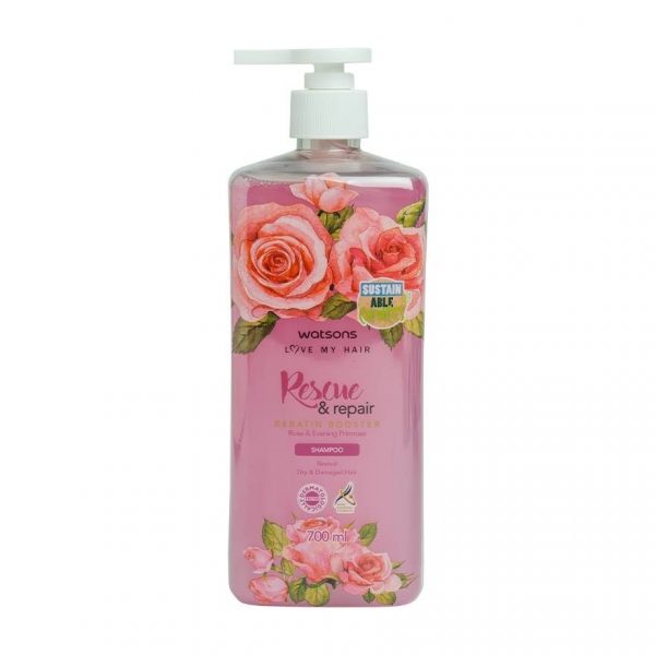 Шампунь Watsons Роза + вечерняя примула 700 мл - Watsons Rose Evening Primrose Shampoo 700ml.