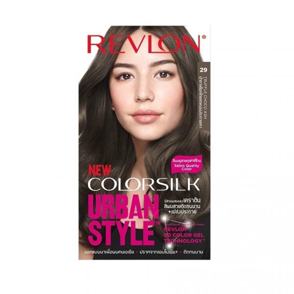 Revlon Colorsilk Urban Style No.29 Трюфель Шоколадный Ясень - Revlon Colorsilk Urban Style No.29 Truffle Choco Ash น้ำตาลซ็อกโกแลตหม่นประกายเทา ทำส