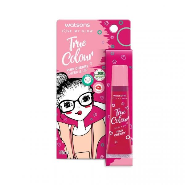 Помада для губ Watsons True Colour Pink Cherry, розовая вишня, 15 мл - Watsons True Colour Pink Cherry Cheek  Lip Pink Cherry15ml