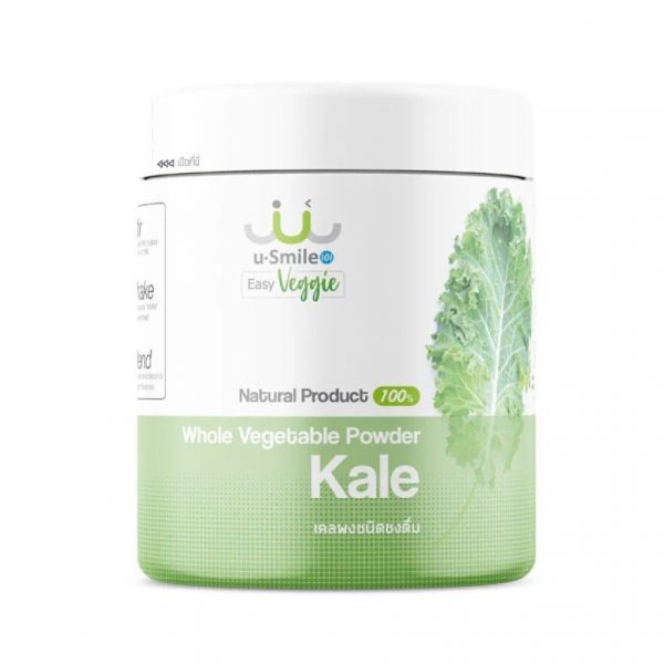 uSmile101 Целый овощной порошок капусты кале (кейл) — 100 г - uSmile101 Whole Vegetable Kale Powder Drink 100 g.