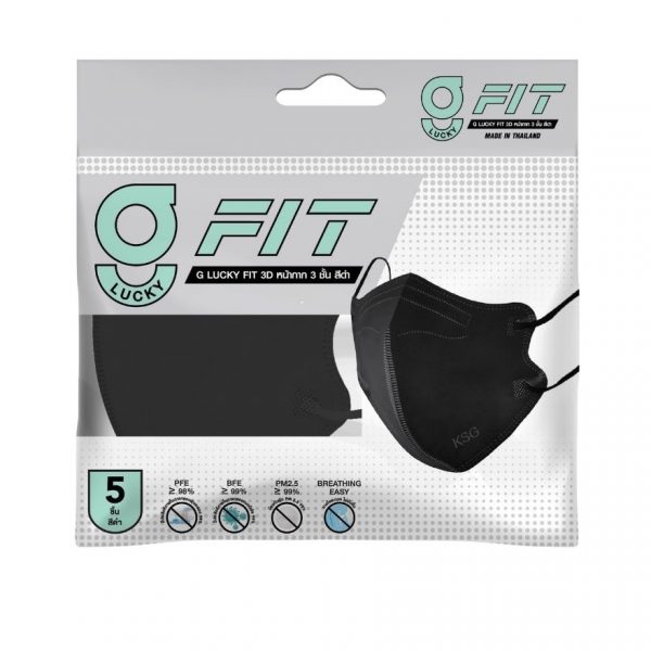 Маска для лица G Lucky Fit 3D (черная) 5 шт. - G Lucky Fit 3D Face Mask (Black) 5 pcs
