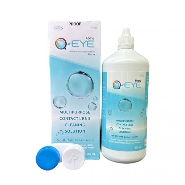 <p>Многофункциональное средство для очистки контактных линз <strong>Q-EYE</strong><br />
(ёмкость: 500 мл.)  </p>
<ul>
<li>Контейнер для хранения линз</li>
</ul> - Q-EYE Multipurpose Contact Lens Cleaning Solution 500 ml. + Contac lens Case