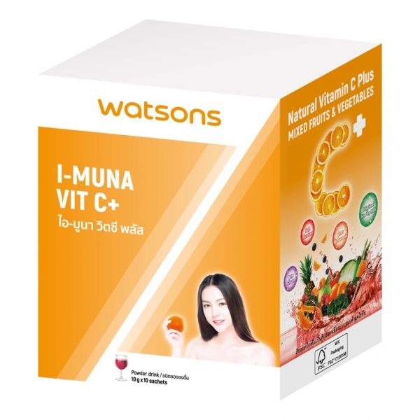 Watsons Имуна Вит С+ (пищевая добавка) — 10 саше - Watsons I-Muna Vit C+ (Dietary Supplement Product) 10 sachets