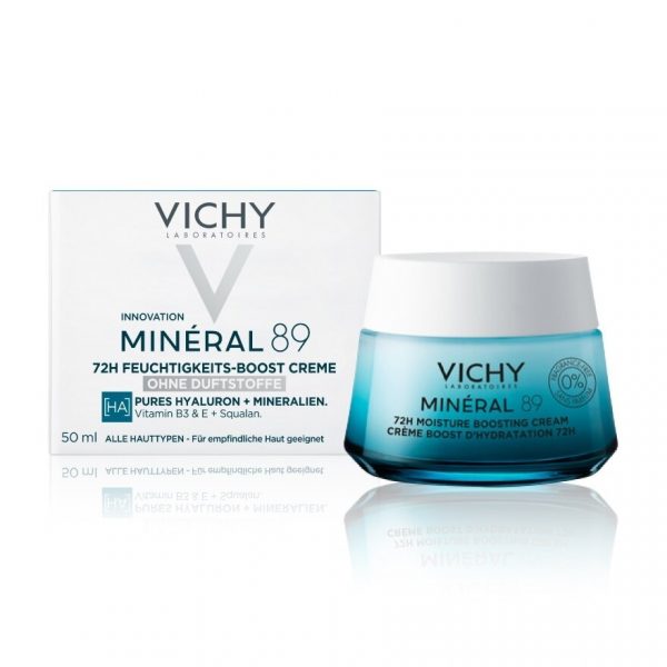 Увлажняющий крем Vichy Mineral 89 72H Moisture Boosting Cream 50 мл. Гиалуроновая кислота для всех типов кожи - Vichy Mineral 89 72H Moisture Boosting Cream 50 ml. Hyaluronic Acid for All Skin Type