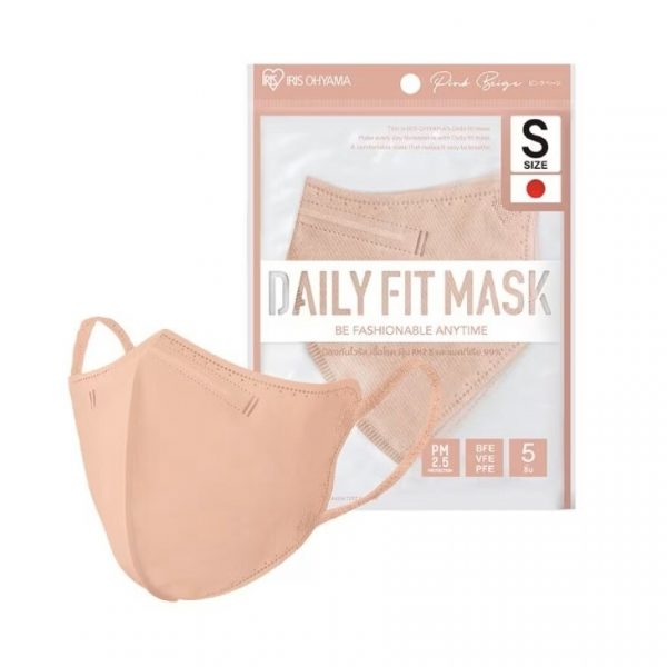 Маска для лица Ирис Охаяма Дэйри Фит Пинк Беж (размер S, 5 шт.) - IRIS OHYAMA Face Mask Dairy Fit Pink Beige (Size S) 5 Pcs