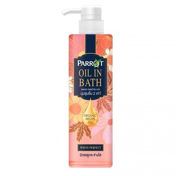 Масло попугая в ванне White Perfect 400 мл. ครีมอาบน้ำ - Parrot Oil in Bath White Perfect 400 Ml. ครีมอาบน้ำ
