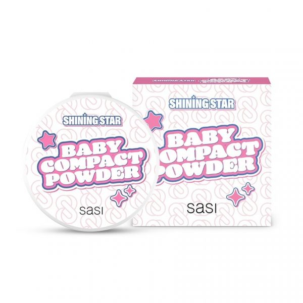 Саси «Звёздная пыль» компактная детская пудра 9 г - Sasi Shining Star Baby Compact Powder 9g.