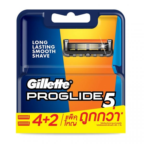 Набор лезвий Gillette Proglide5 4+2 в продаже - Gillette Proglide5 Blade Pack 4+2'S ใบมีด ใบมีดโกนหนวด กำจัดขน