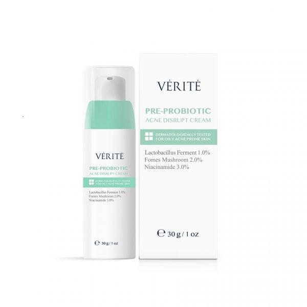 Верит Пробиотик Крем против акне Пре Про 30 г - Verite Pre Probiotic Acne Disrupt Cream 30g