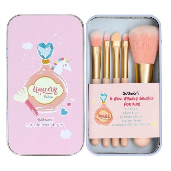 Набор кистей «Мама Года» «Мини-щетинки» № 5 шт., «Зелье единорога» - Godmami My Mini Brush Set 5 pcs. Unicorn Potion
