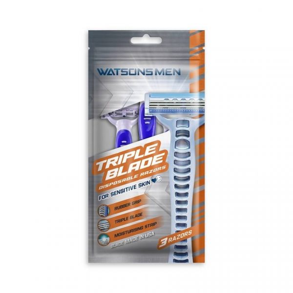 Одноразовые бритвы Watsons Men Triple Blade, 3 шт. - Watsons Men Triple Blade Disposable Razors 3 pcs.