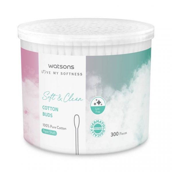 Ватные палочки Watsons Paper Shaft 300 шт. - Watsons Paper Shaft Cotton Buds 300 pcs.