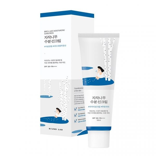 Солнцезащитный крем увлажняющий Birch Juice от Round Lab, SPF 50+, PA++++, объём 50 мл - Round Lab Birch Juice Moisturizing Sunscreen SPF50+ PA++++ 50 ml.