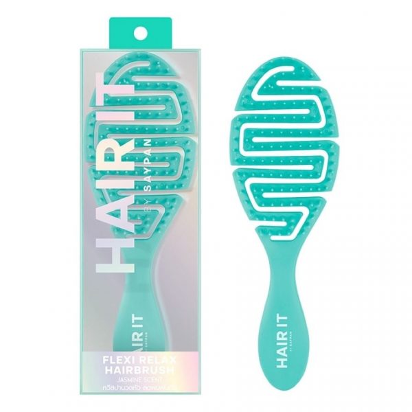 Расческа HAIR IT Flexi Relax с ароматом зеленого жасмина - HAIR IT Flexi Relax Hairbrush Green Jasmine Scent