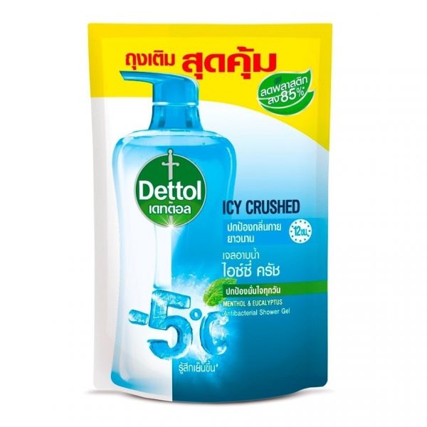 Гель для душа Dettol Icy Crushed Refill 370 г. - Dettol Shower Gel Icy Crushed Refill 370 G. เจลอาบน้ำ เย็นสบาย สดชื่น
