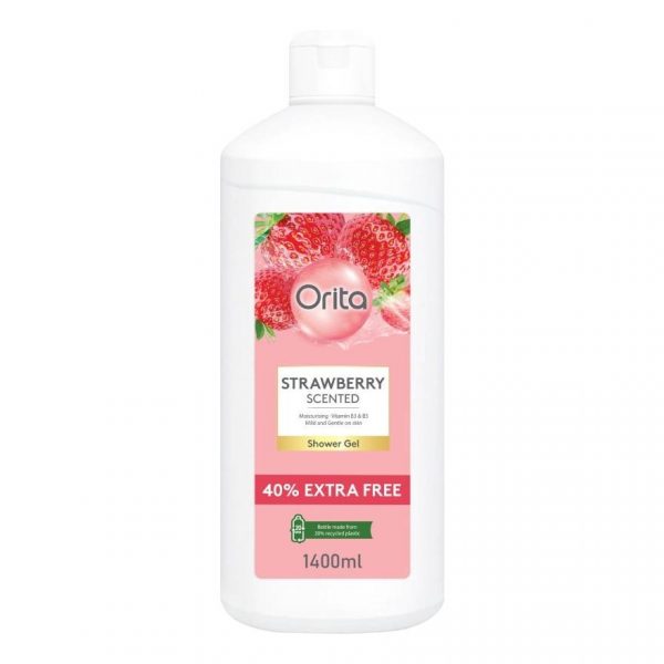 Гель для душа Orita с ароматом клубники 1400 мл. - Orita Shower Gel Strawberry Scented 1400ml.