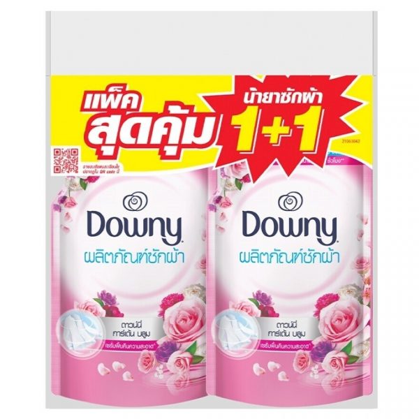 Концентрированное жидкое средство для стирки Downy «Гarden Bloom Clean» (Цветочный букет), объём 460 мл × 2 упаковки - Downy Liquid Concentrate Detergent Garden Bloom Clean Refill 460 Ml.Pack2