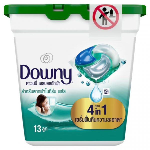 Гель-шар для стирки Downy «Интенсивный уход» (для сушки белья в помещении), 13 шариков - Downy Gel Ball Laundry Detergent Indoor Dry Box 13'S