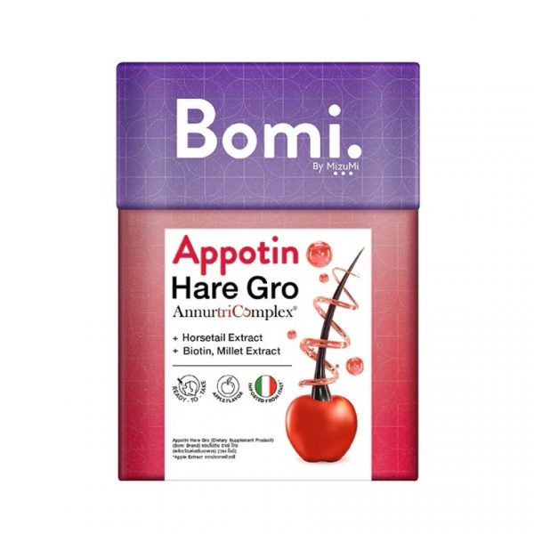Bomi Аппотин Хэйр Гро Яблочный вкус (14 саше × 2 г.) - Bomi Appotin Hare Gro Apple Flavor (14 sachet x 2g.)