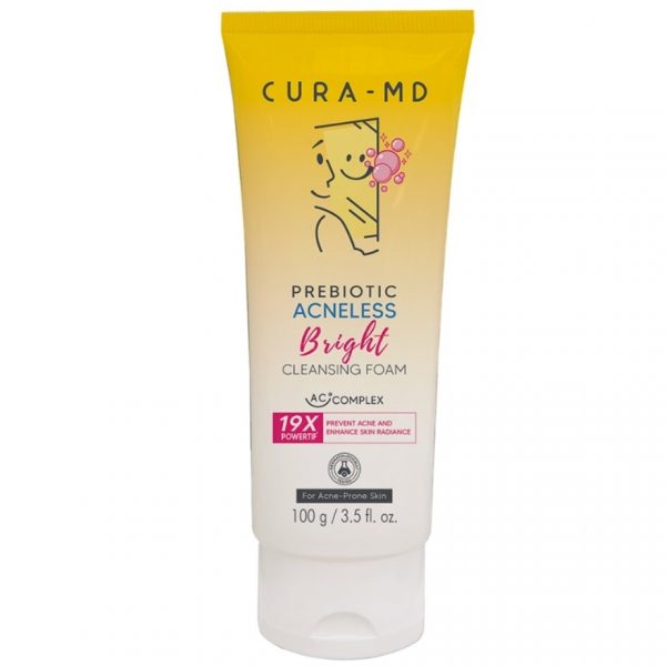 Кура-МД Пробиотик Анкелесс Бьюти Очищающий Крем-пена 100 г - CURA-MD Prebiotic Acneless Bright Cleansing Foam 100 g.