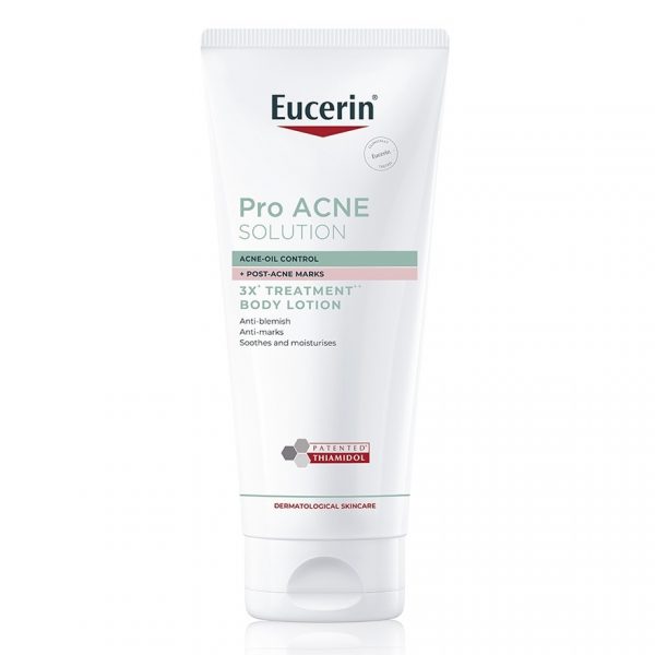 <p><strong>Эуцерин Про Акне Солюшн 3Х Тритмент Боди Лосьон 200 мл</strong></p> - Eucerin Pro Acne Solution 3X Treatment Body Lotion 200 ml.