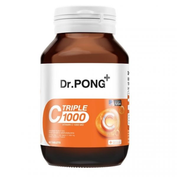«Доктор Понг Трипл Си 1000 витамин С 1000 мг, 60 таблеток» - Dr. Pong Triple C 1000 Vitamin C 1000 mg. 60 Tablets