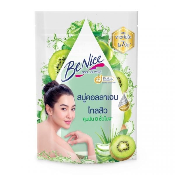 Мыло Benice Soap Bar с фруктовым коллагеном и киви, алоэ вера, 120 г. - Benice Soap Bar Fruit Collagen Kiwi Aloe Vera 120 G.