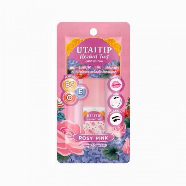 Utaitip Herbal Tint Rosy Pink 3,5 г. Производитель: Utaitip Herbal Tint Rosy Pink 3,5 г. - Utaitip Herbal Tint Rosy Pink 3.5 G. ลิปทินท์น้ำฉ่ำวาว สดใส