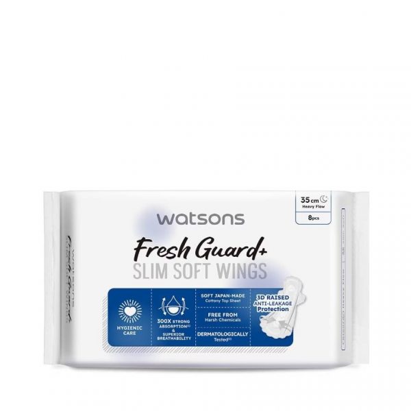 Watsons Fresh Guard+ Тонкие мягкие крылышки 35 см 8 шт. - Watsons Fresh Guard+ Slim Soft Wings 35cm 8pcs.