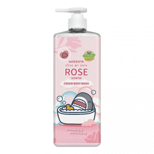Крем-гель для душа Watsons Love My Skin с ароматом розы 1000 мл. - Watsons Love My Skin Rose Scented Cream Body Wash 1000ml.