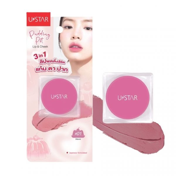 Ustar Пудинг для губ и щек 4г 01 - Ustar Lip & Cheek Pudding Pot 4g 01